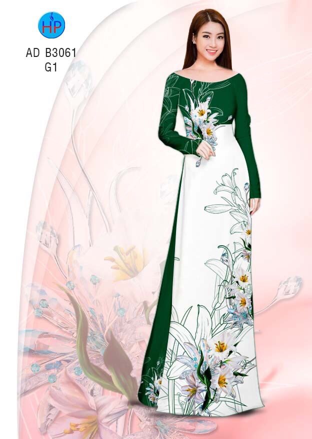 Vải áo dài hoa ly AD B3061 - Ảnh 17