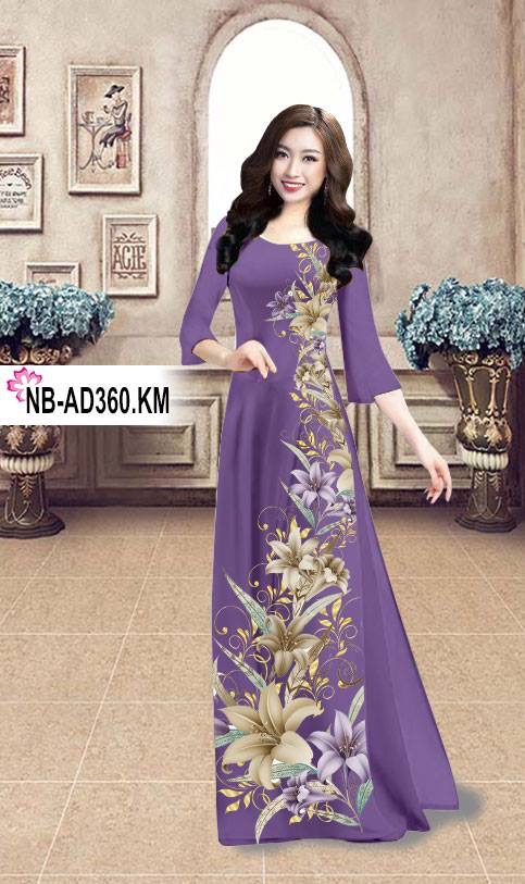 Vải áo dài hoa ly NBAD-360 - Ảnh 14