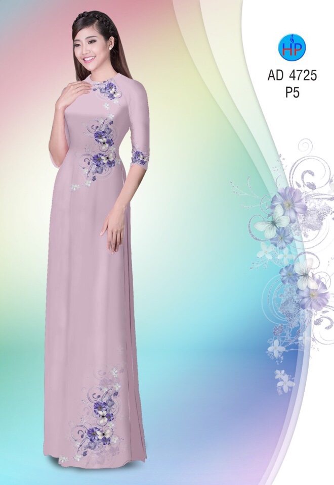 Vải áo dài hoa và bướm AD 4725 - Ảnh 15