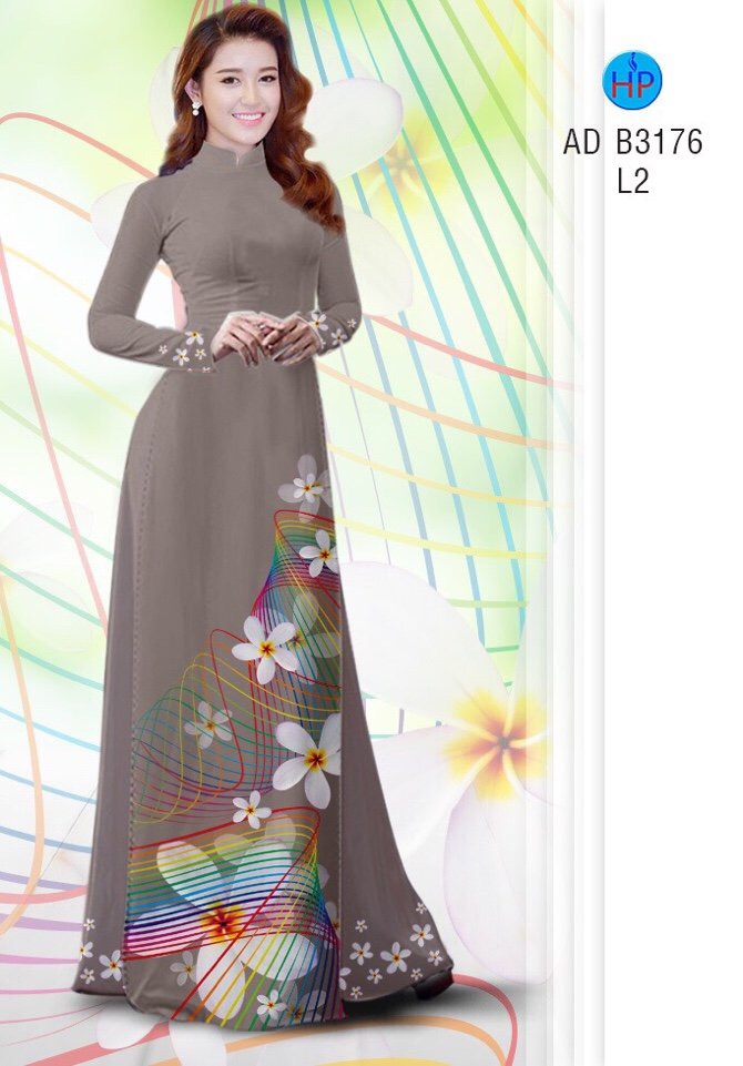 Vải áo dài hoa sứ AD B3176 - Ảnh 11