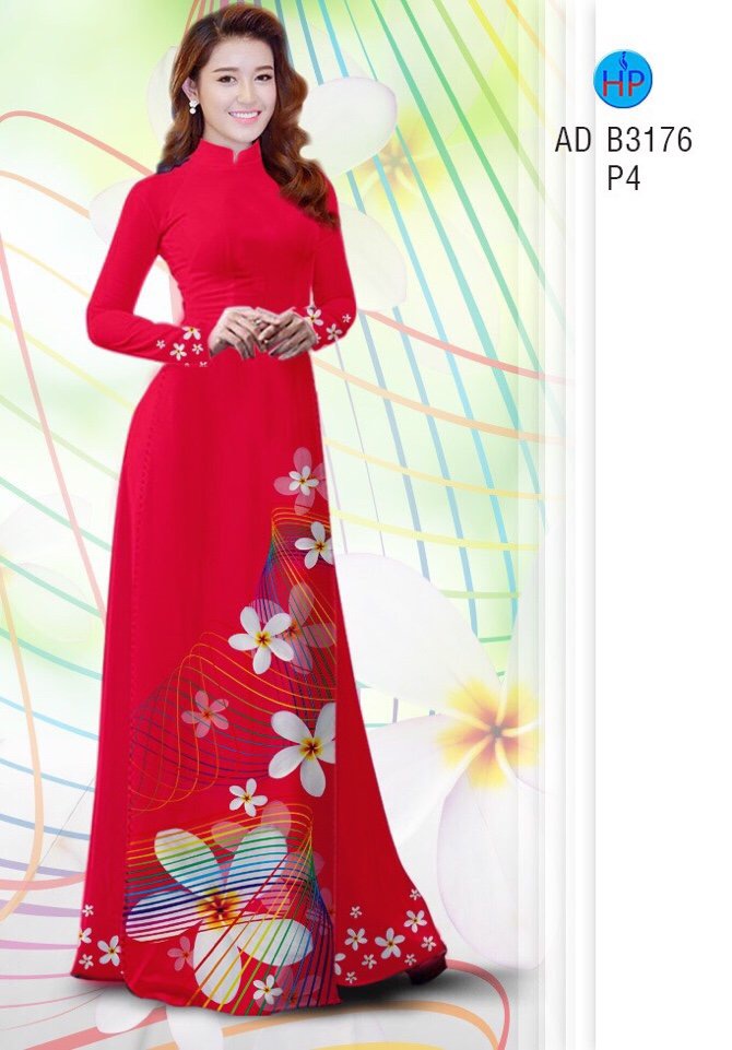Vải áo dài hoa sứ AD B3176 - Ảnh 7