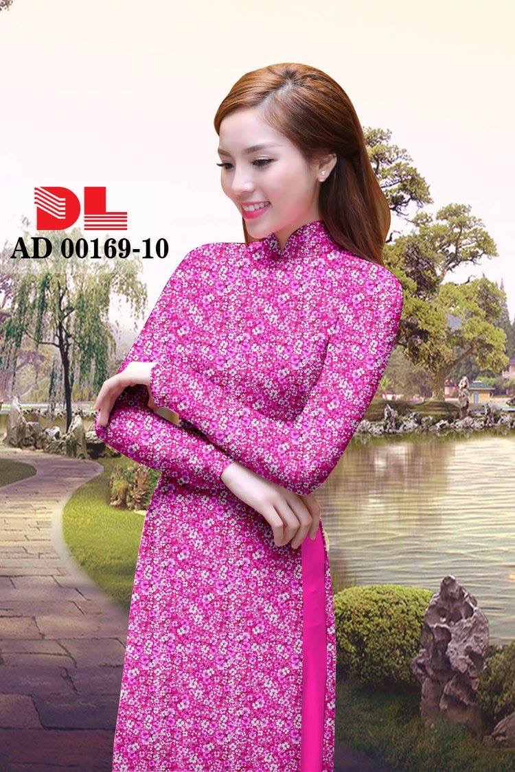 Vải áo dài hoa nhí DLAD-00169 - Ảnh 11