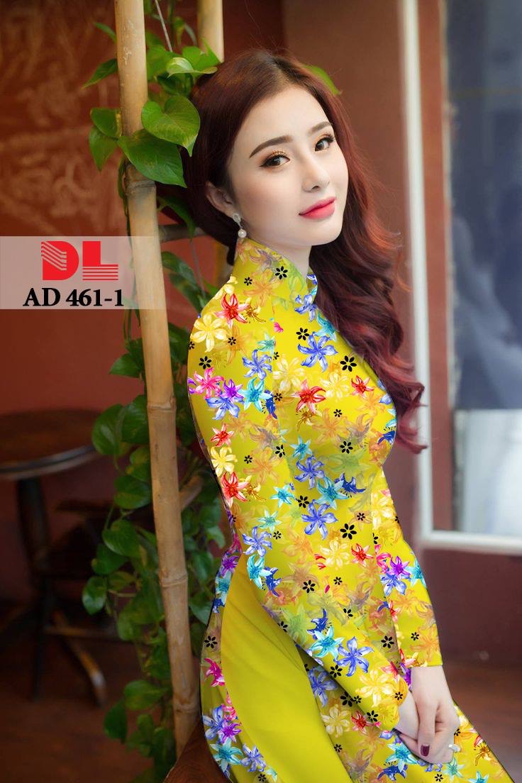 Vải áo dài hoa nhí DLAD-461 - Ảnh 2