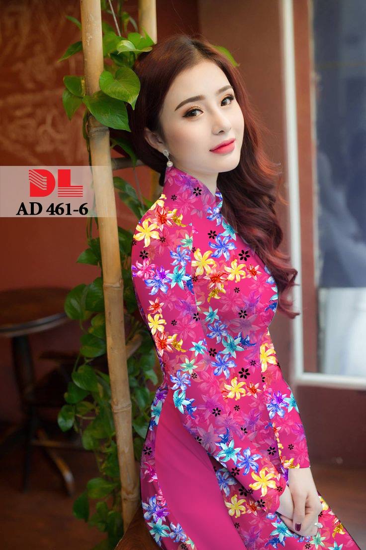 Vải áo dài hoa nhí DLAD-461 - Ảnh 7