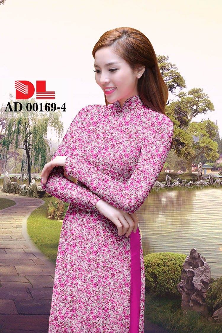 Vải áo dài hoa nhí DLAD-00169 - Ảnh 3