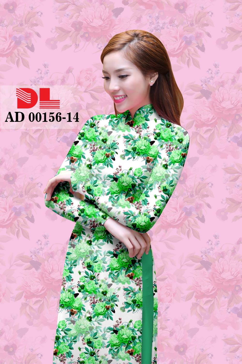 Vải áo dài hoa nguyên áo DLAD-00156 - Ảnh 14