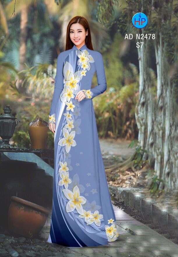 Vải áo dài hoa sứ AD N2478 - Ảnh 6
