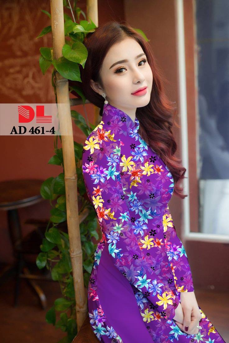 Vải áo dài hoa nhí DLAD-461 - Ảnh 5