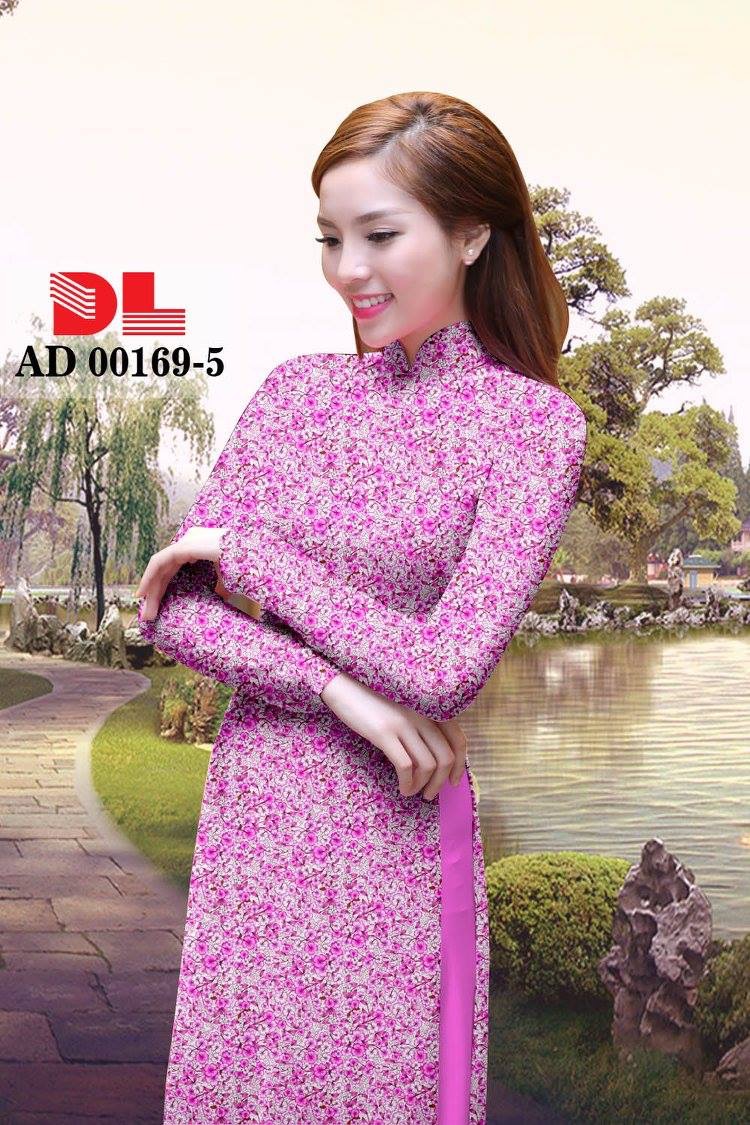 Vải áo dài hoa nhí DLAD-00169 - Ảnh 4