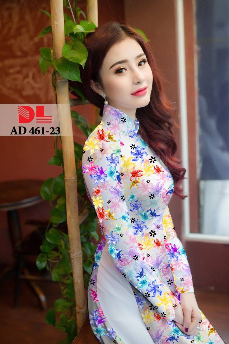 Vải áo dài hoa nhí DLAD-461 - Ảnh 23
