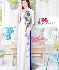 Alternative view of Vải áo dài hoa hồng DLAD-5083