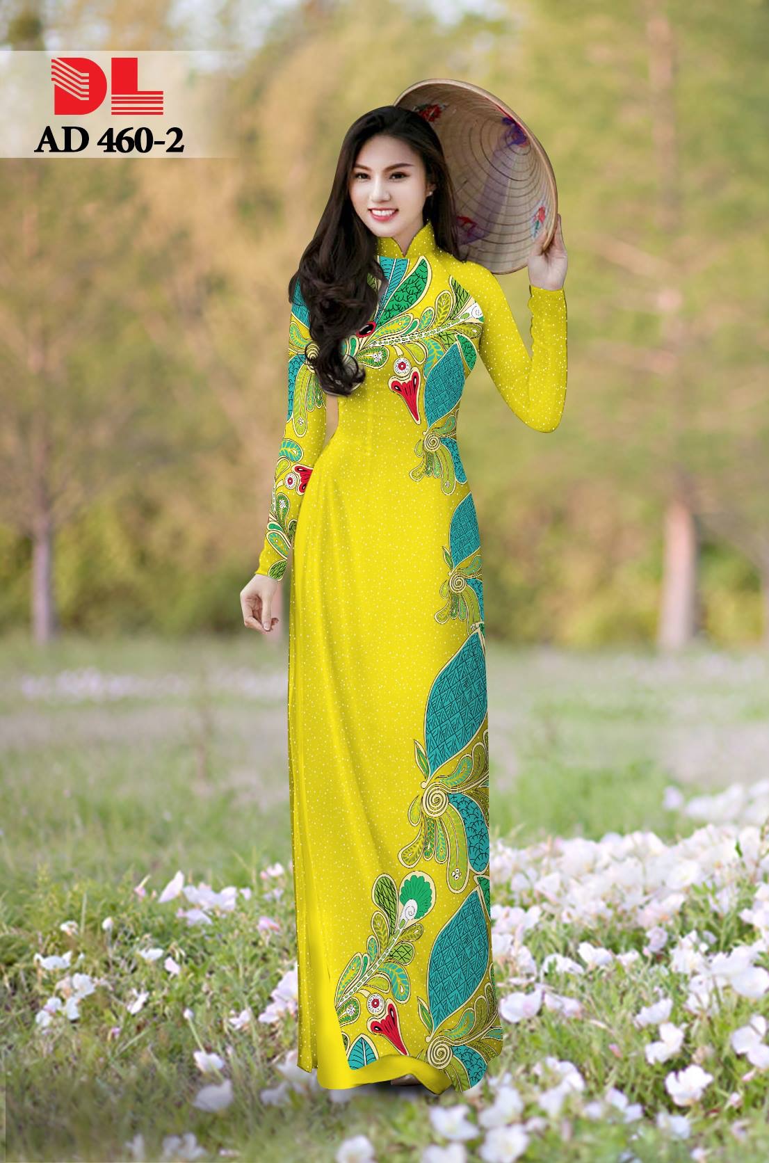 Vải áo dài bi và hoa DLAD-460 - Ảnh 4