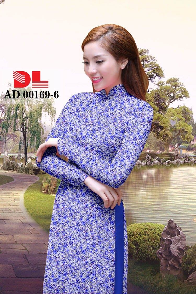 Vải áo dài hoa nhí DLAD-00169 - Ảnh 2