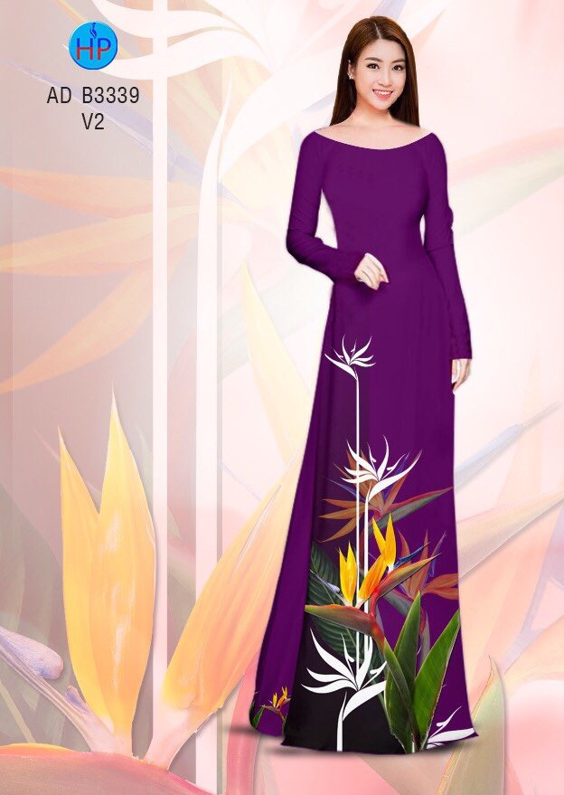 Vải áo dài hoa thiên điểu AD B3339 - Ảnh 6