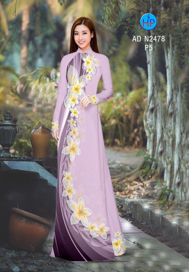 Vải áo dài hoa sứ AD N2478 - Ảnh 2
