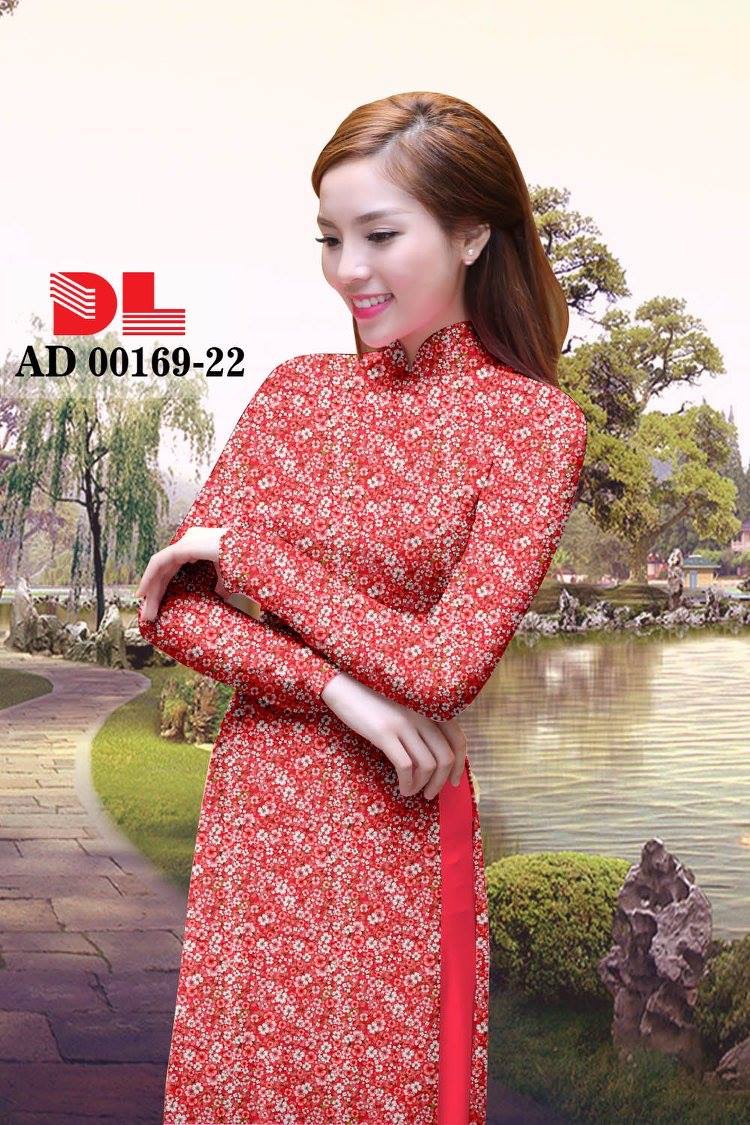 Vải áo dài hoa nhí DLAD-00169