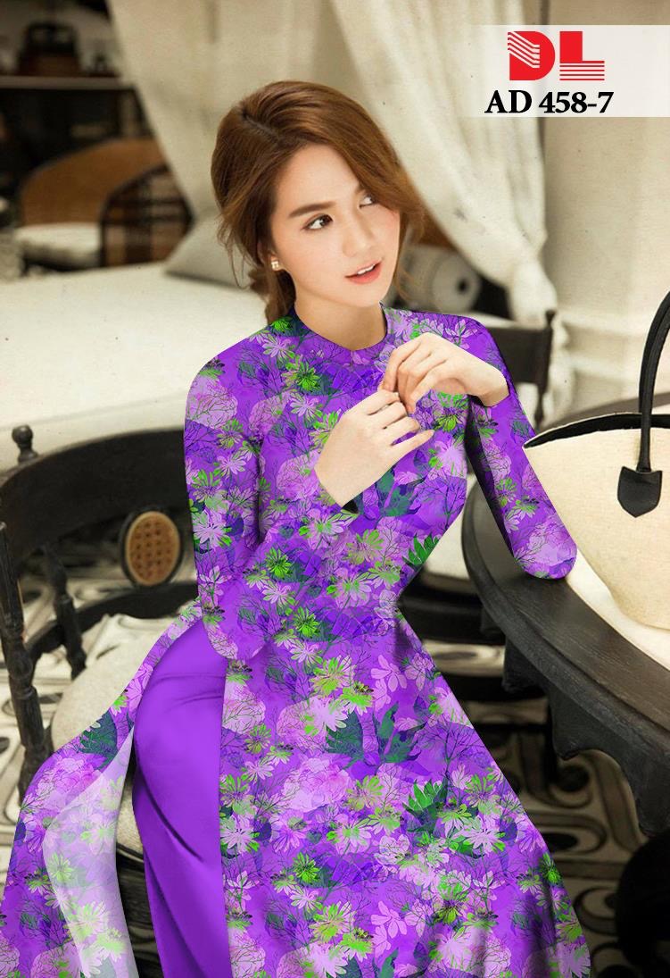 Vải áo dài chiếc lá DLAD-458 - Ảnh 3