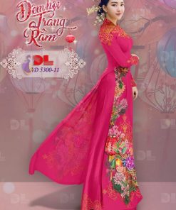 Vải áo dài hoa 3d DLAD-5300