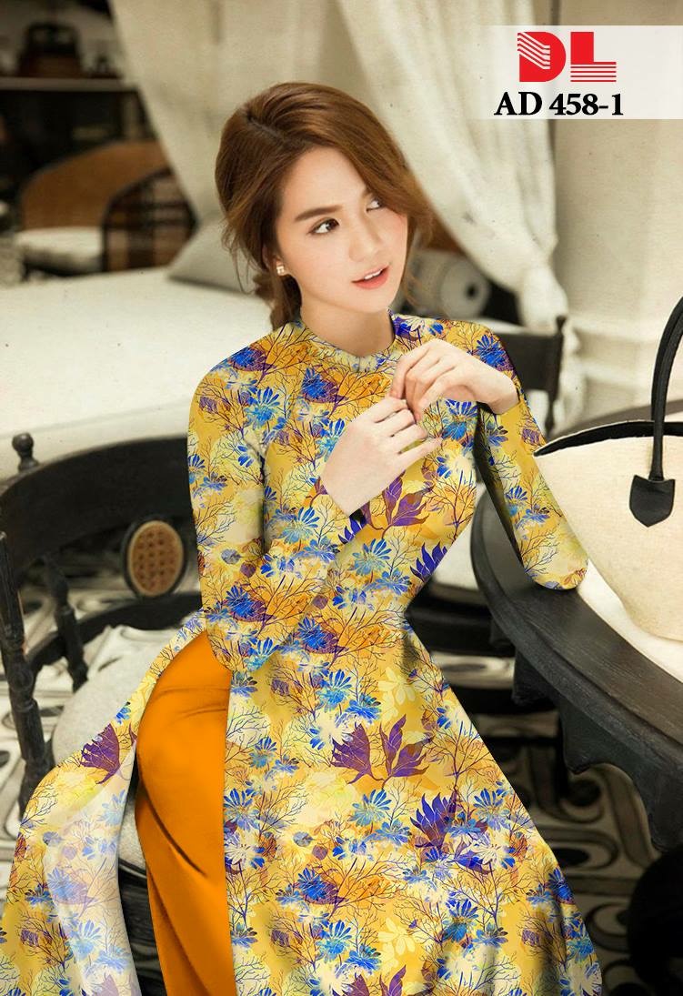 Vải áo dài chiếc lá DLAD-458