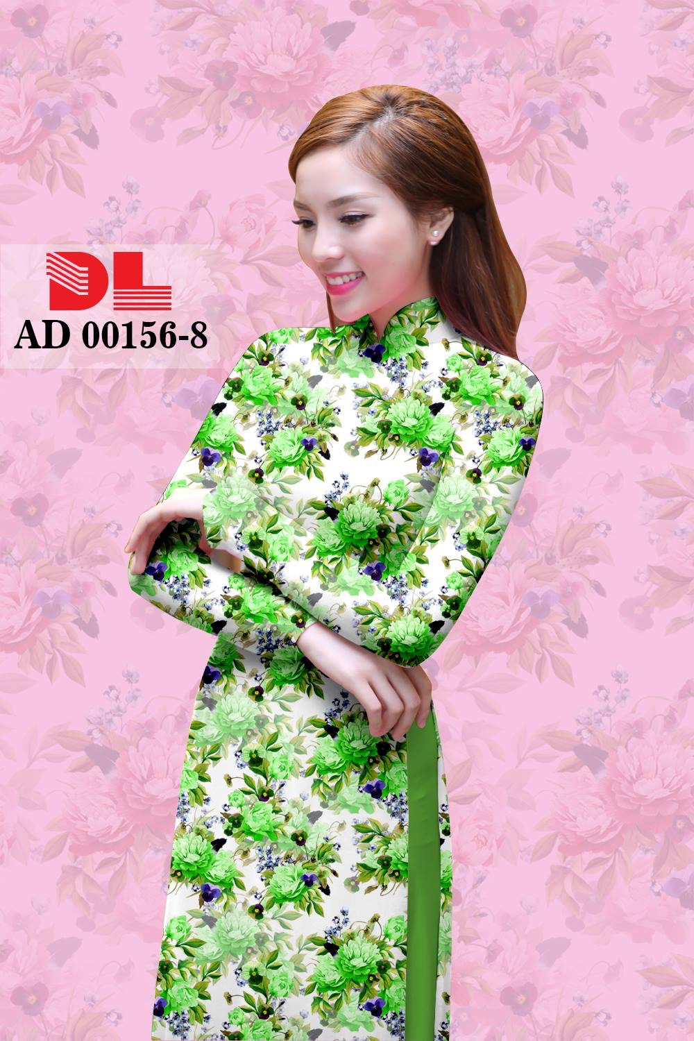 Vải áo dài hoa nguyên áo DLAD-00156 - Ảnh 8