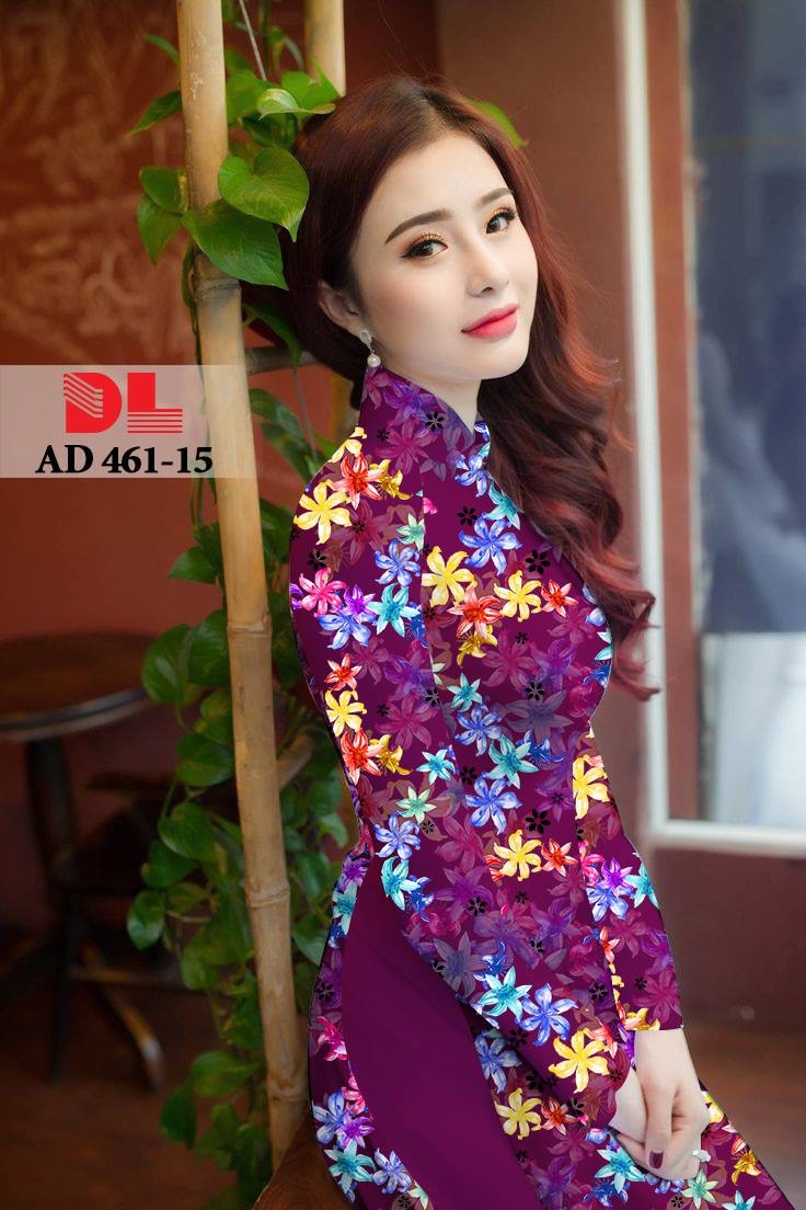 Vải áo dài hoa nhí DLAD-461 - Ảnh 15