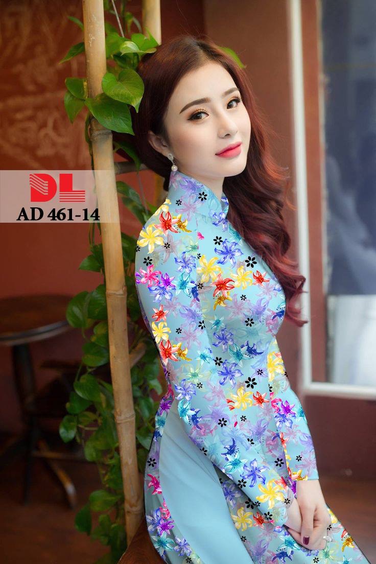 Vải áo dài hoa nhí DLAD-461 - Ảnh 14