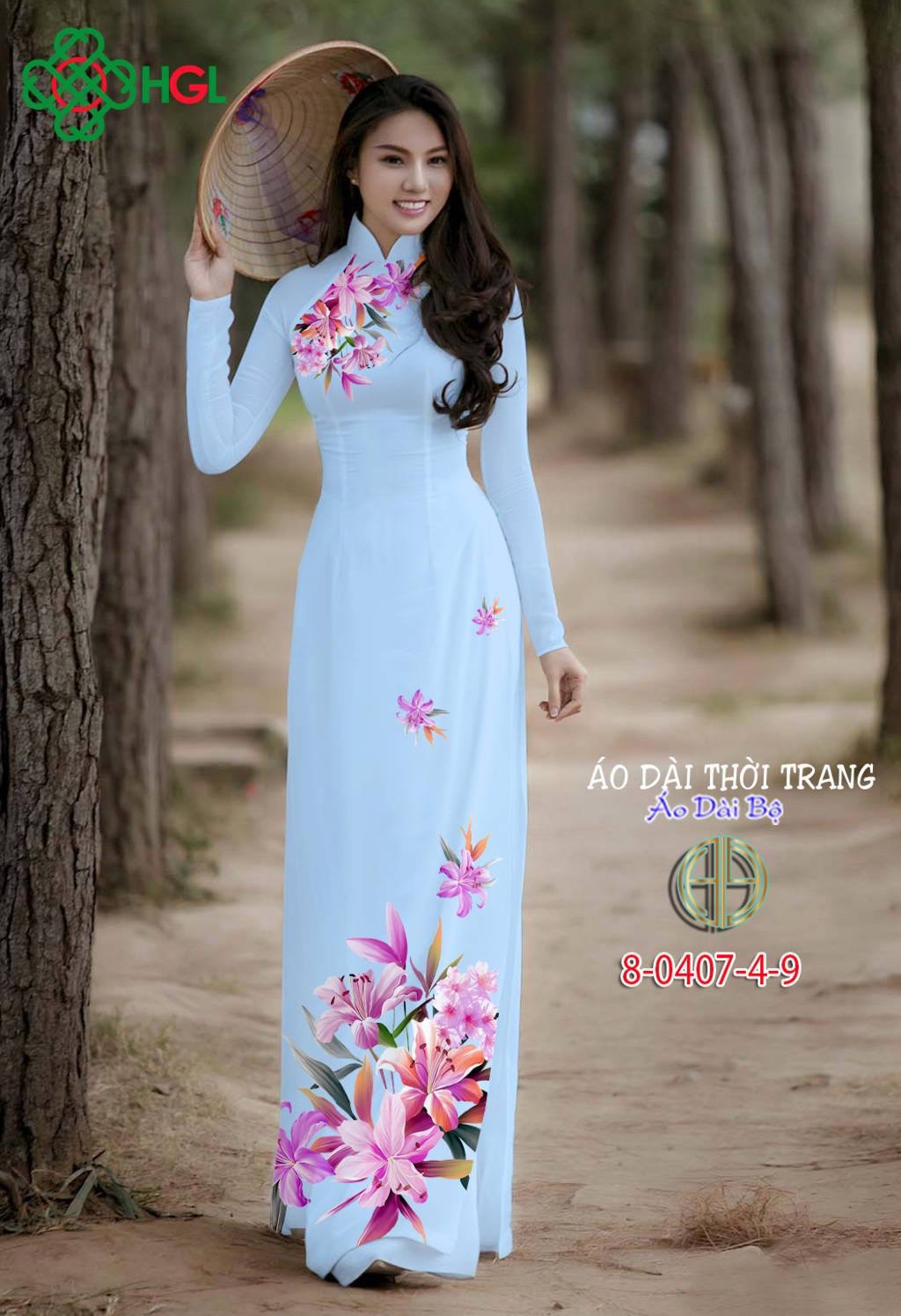Vải áo dài hoa ly 8-0407-4 - Ảnh 7
