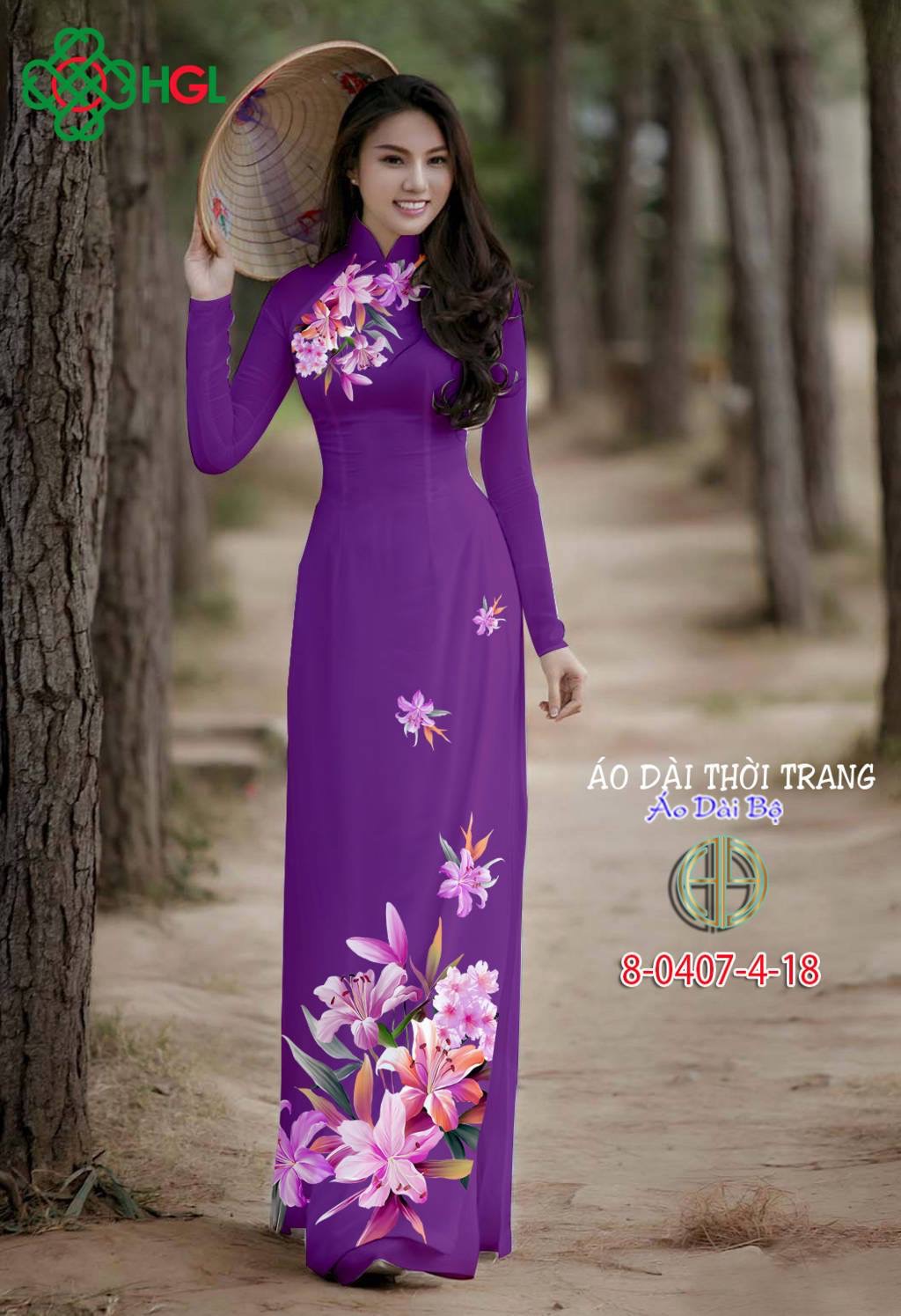 Vải áo dài hoa ly 8-0407-4 - Ảnh 14