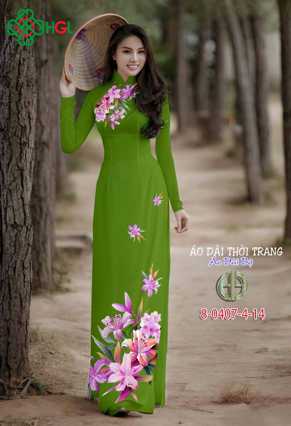 Vải áo dài hoa ly 8-0407-4 - Ảnh 11