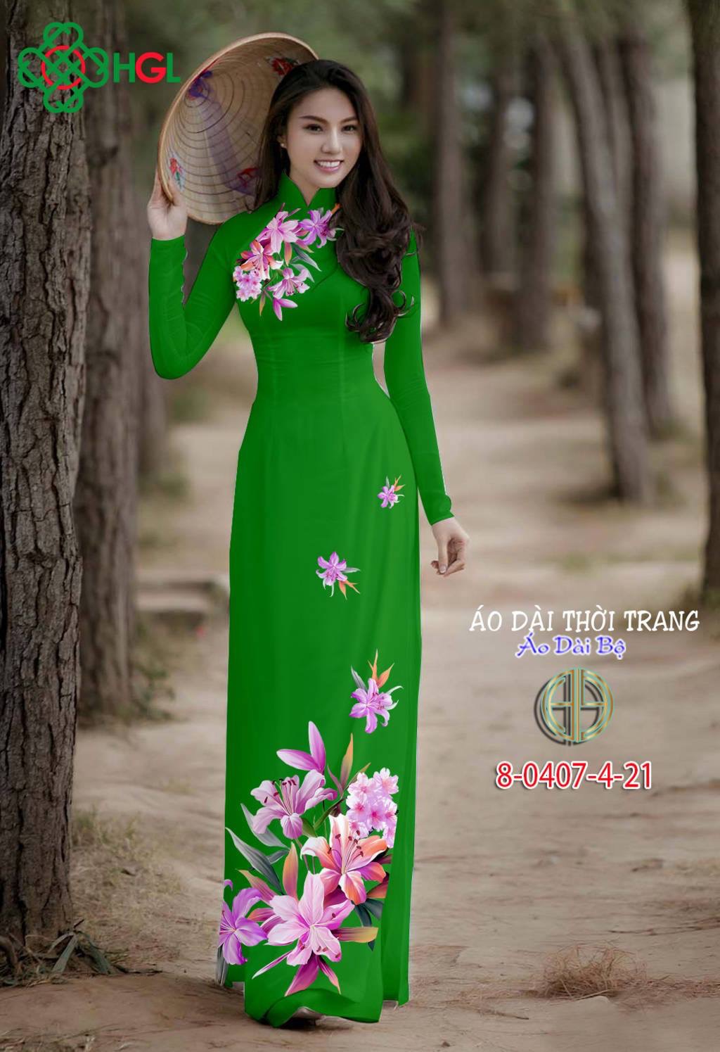Vải áo dài hoa ly 8-0407-4 - Ảnh 15