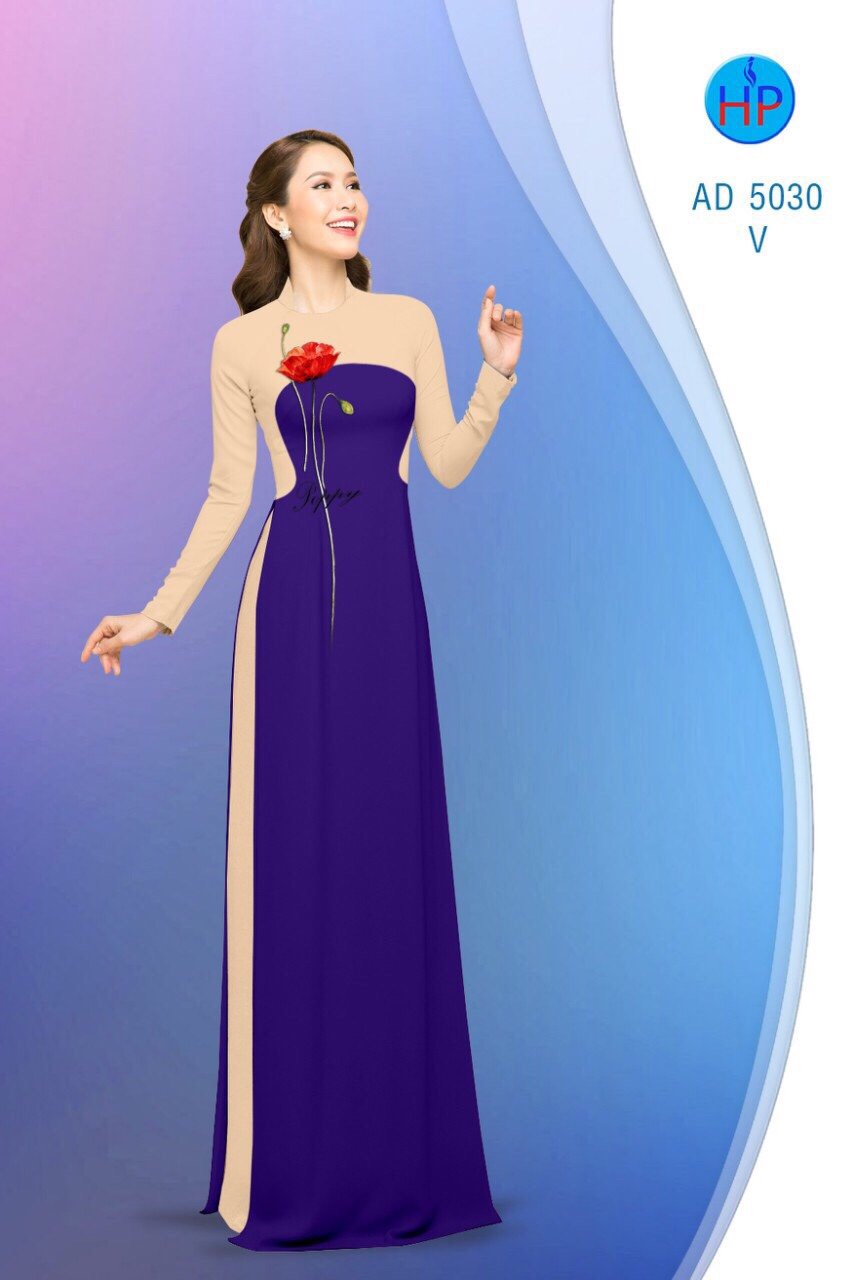Vải áo dài hoa poppy AD 5030 - Ảnh 6