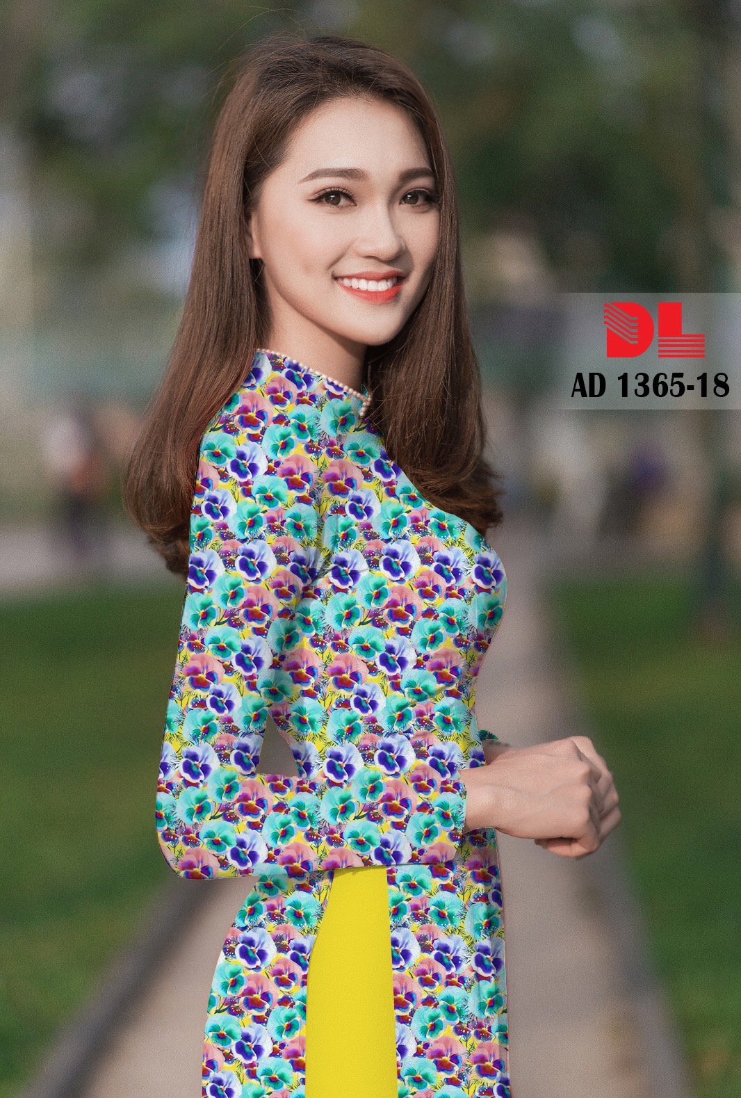 Vải áo dài hoa nguyên áo DLAD-1365 - Ảnh 18