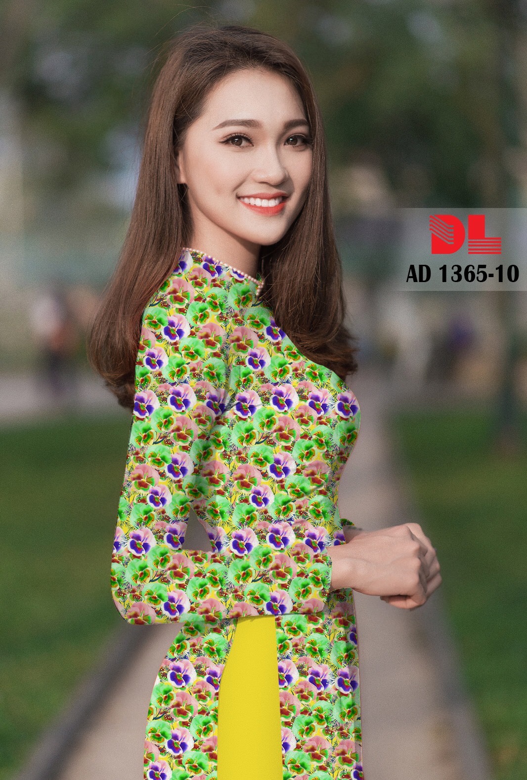 Vải áo dài hoa nguyên áo DLAD-1365 - Ảnh 10