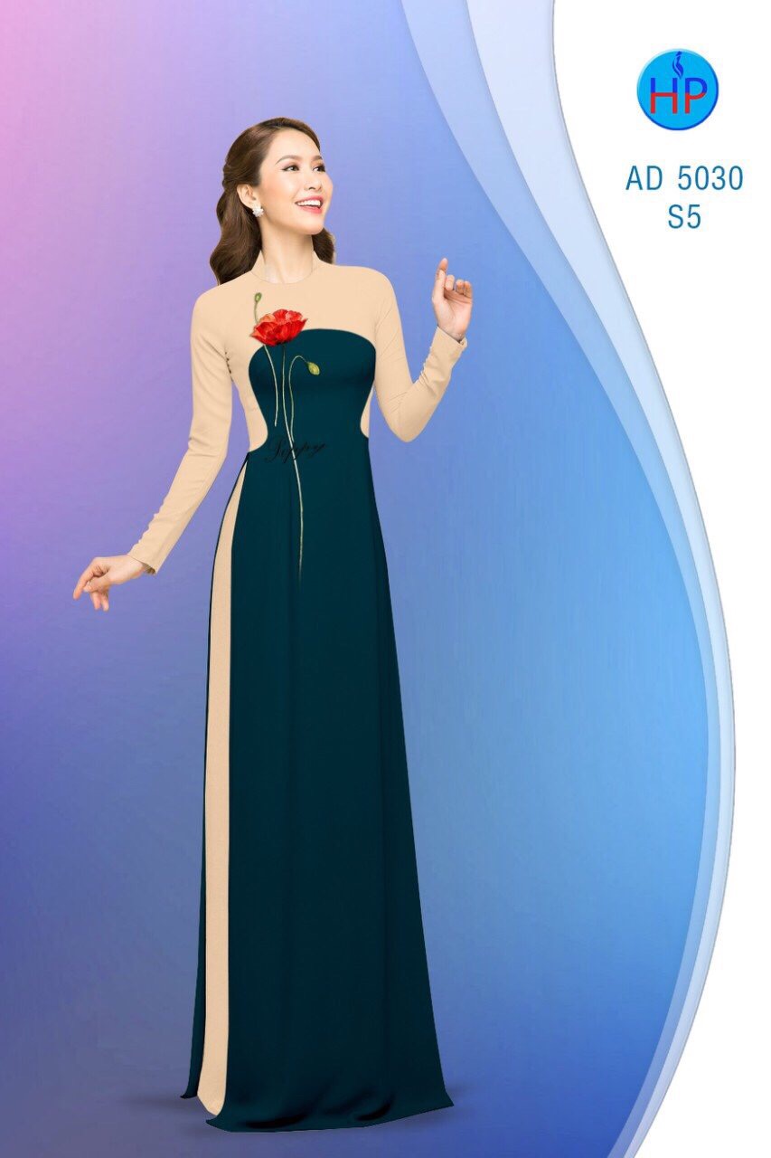 Vải áo dài hoa poppy AD 5030 - Ảnh 7