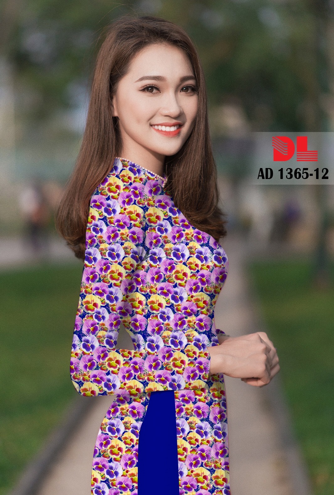 Vải áo dài hoa nguyên áo DLAD-1365 - Ảnh 12