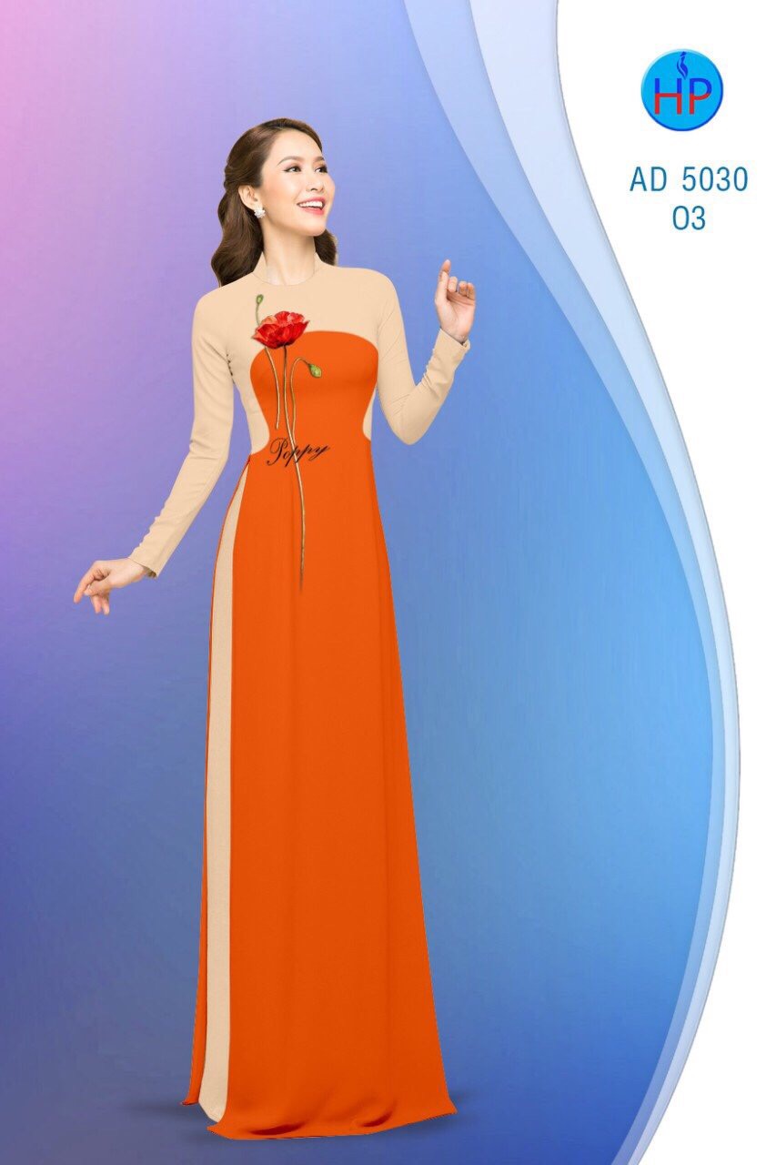 Vải áo dài hoa poppy AD 5030 - Ảnh 16