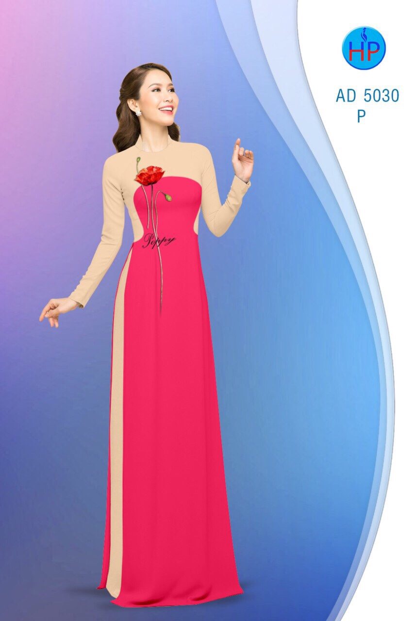 Vải áo dài hoa poppy AD 5030 - Ảnh 12