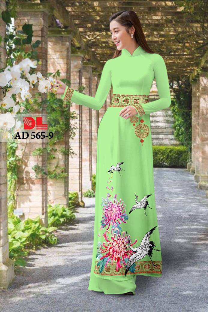 Vải áo dài hoa và hạc DLAD-565 - Ảnh 11