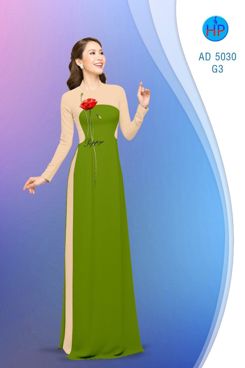 Vải áo dài hoa poppy AD 5030 - Ảnh 15