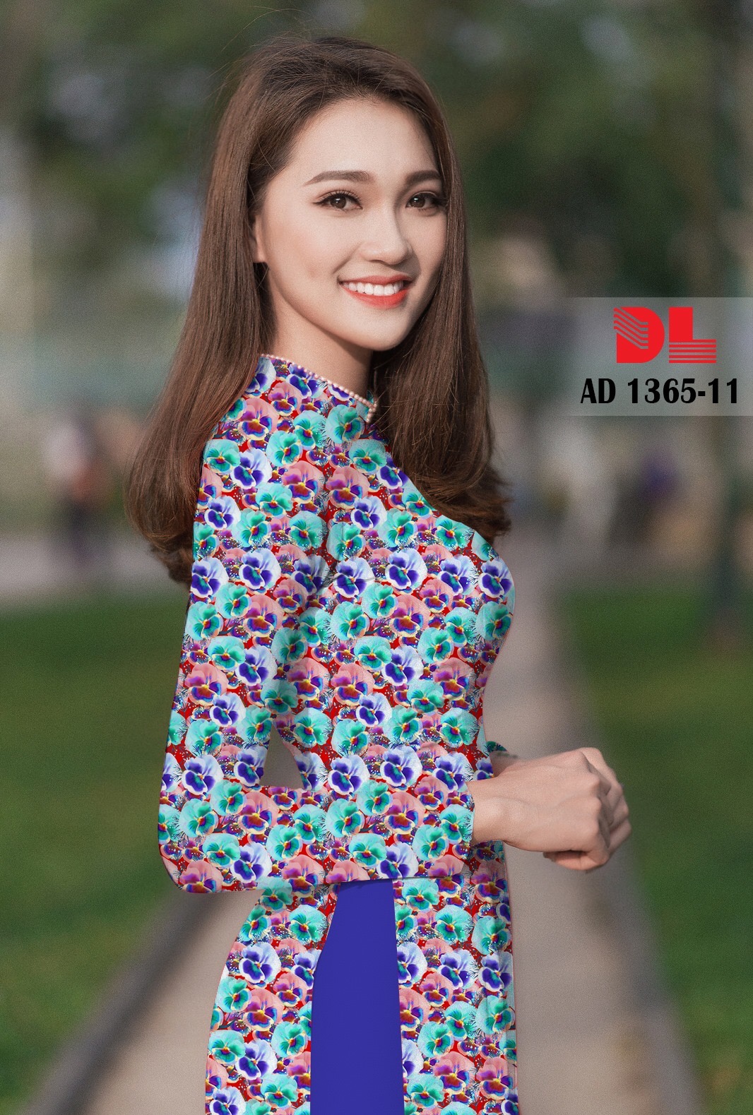Vải áo dài hoa nguyên áo DLAD-1365 - Ảnh 11