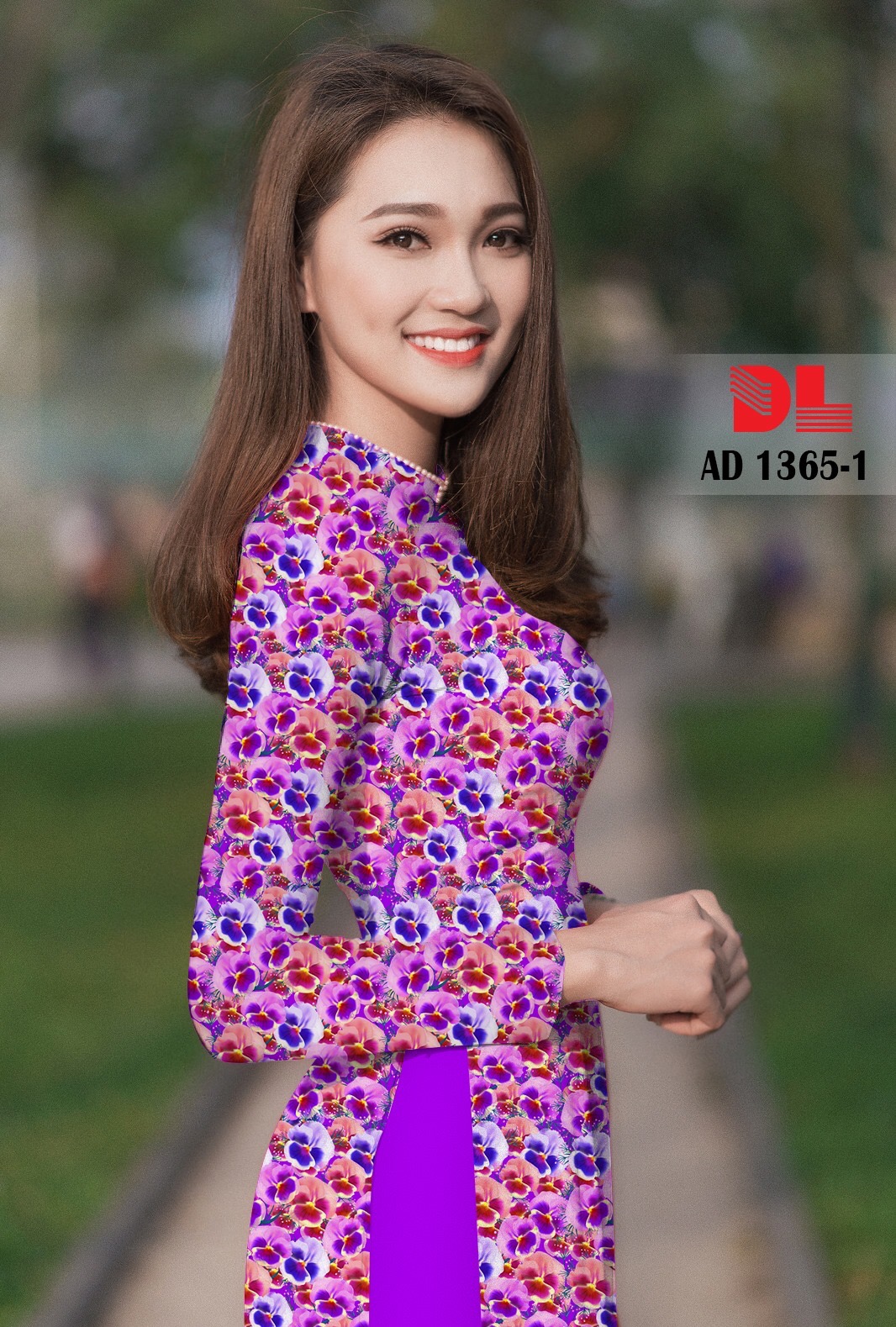 Vải áo dài hoa nguyên áo DLAD-1365 - Ảnh 19