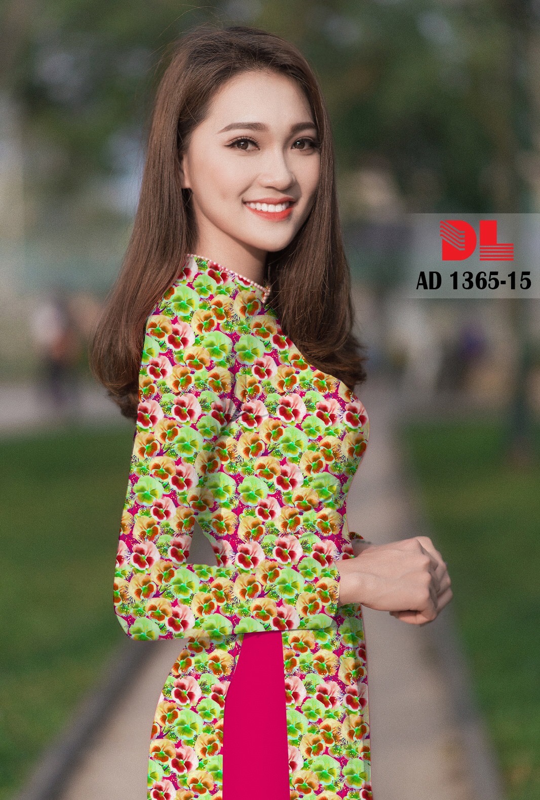 Vải áo dài hoa nguyên áo DLAD-1365 - Ảnh 15