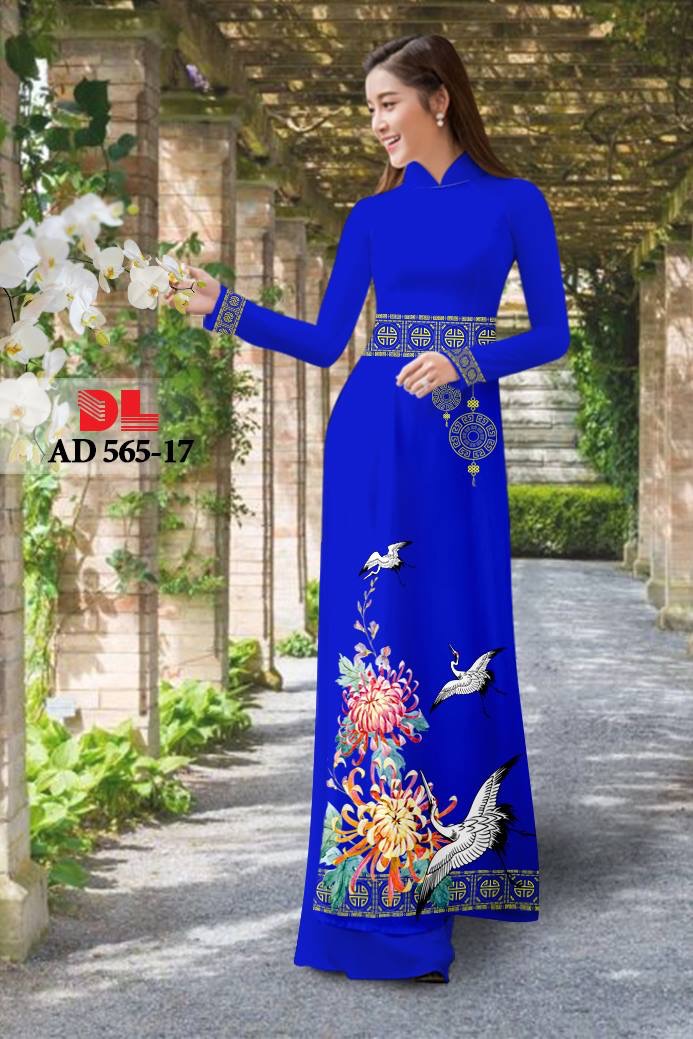 Vải áo dài hoa và hạc DLAD-565 - Ảnh 19
