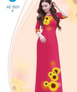 Vải áo dài hoa hướng dương AD 5031