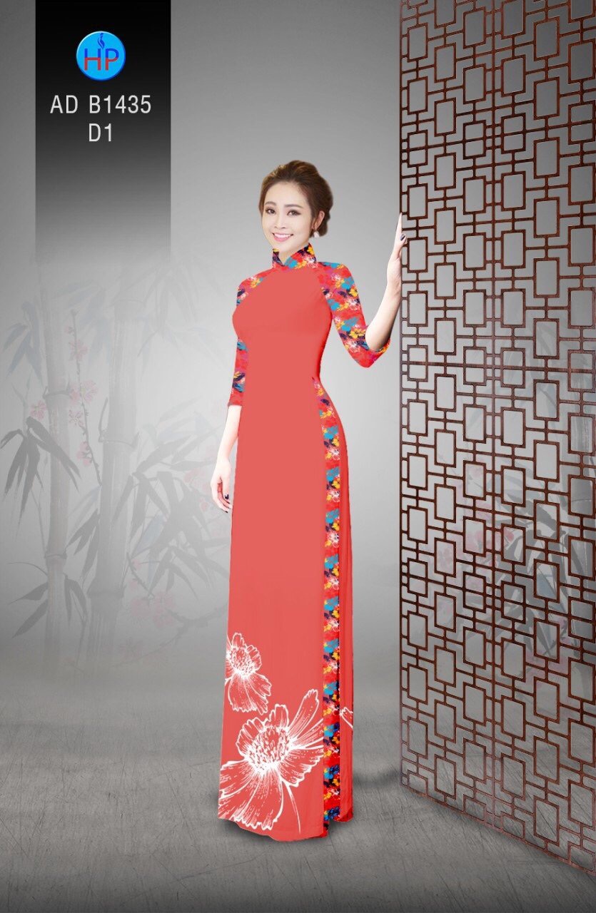 Vải áo dài hoa 3d AD B1435 - Ảnh 19