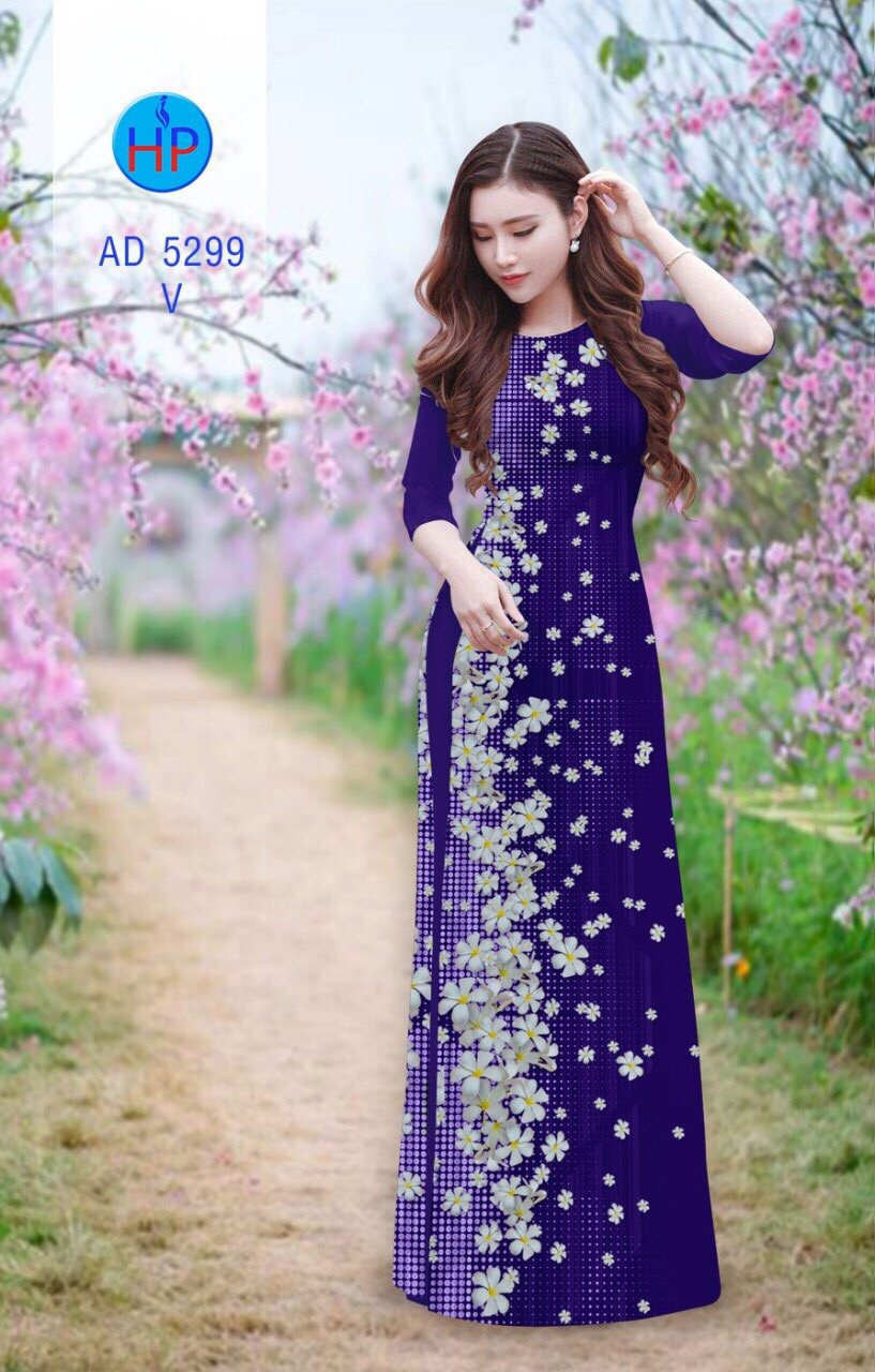 Vải áo dài hoa sứ AD 5299 - Ảnh 2