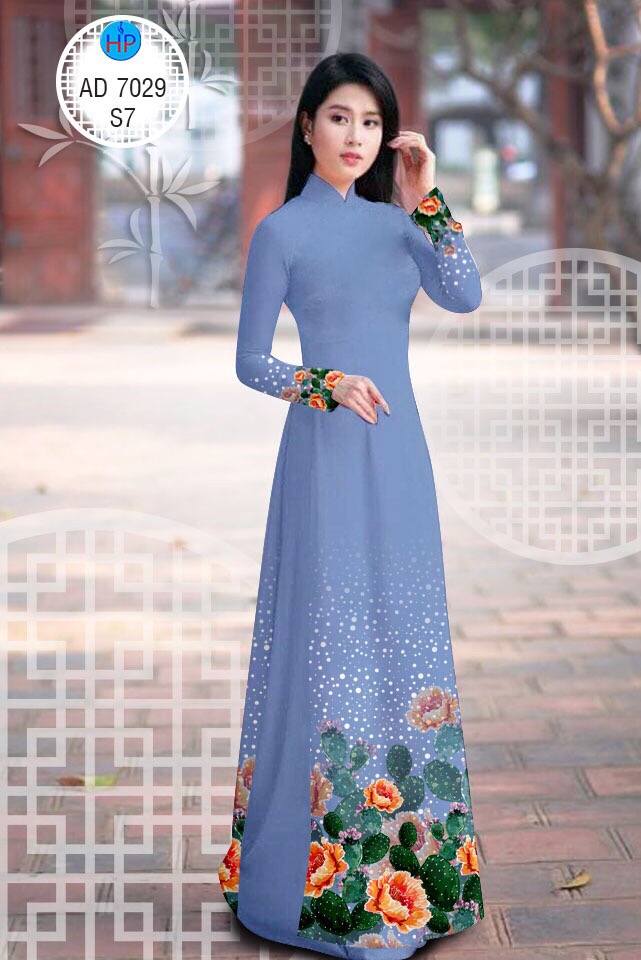 Vải áo dài hoa mẫu đơn AD 7029 - Ảnh 17