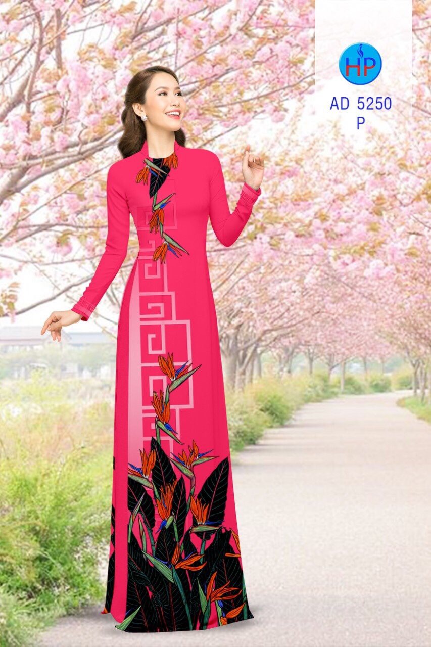 Vải áo dài hoa thiên điểu AD 5250 - Ảnh 5