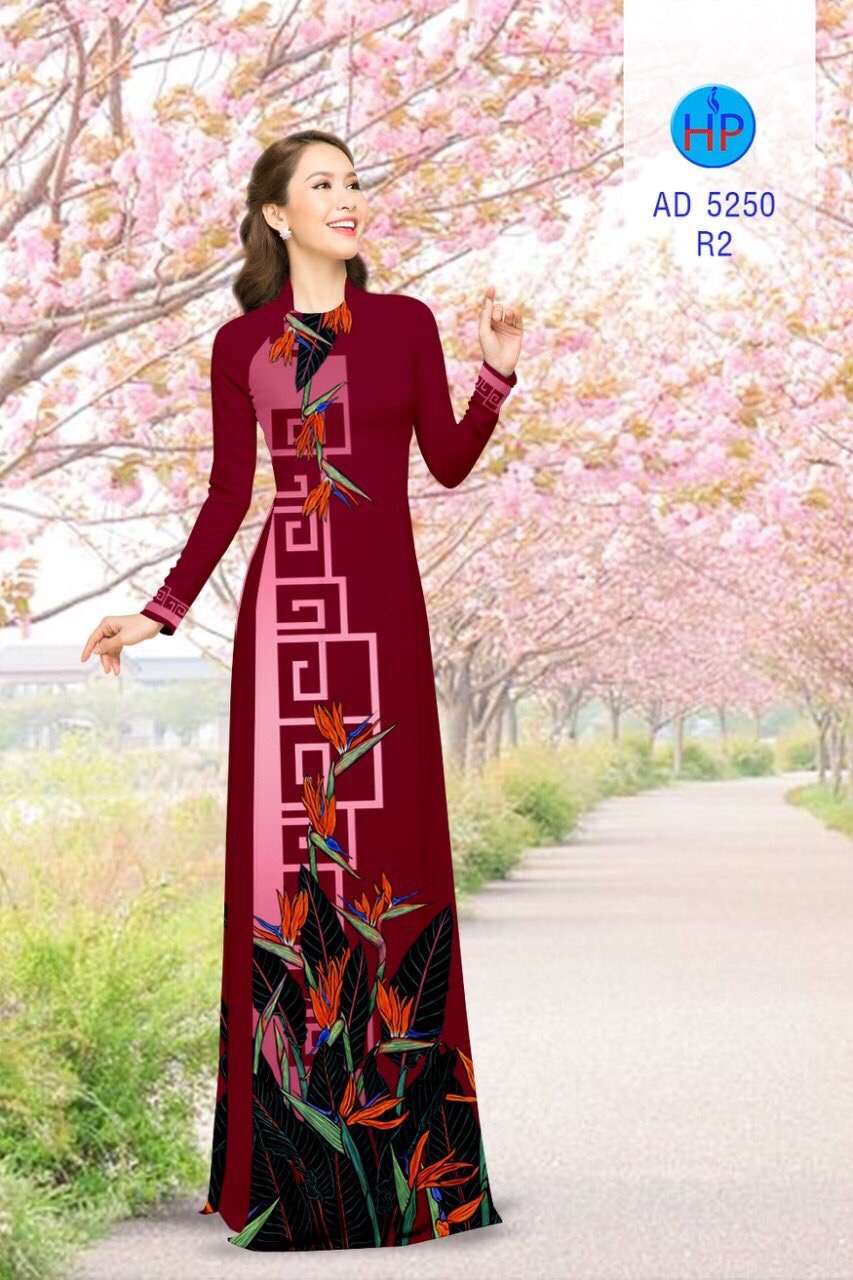 Vải áo dài hoa thiên điểu AD 5250 - Ảnh 4