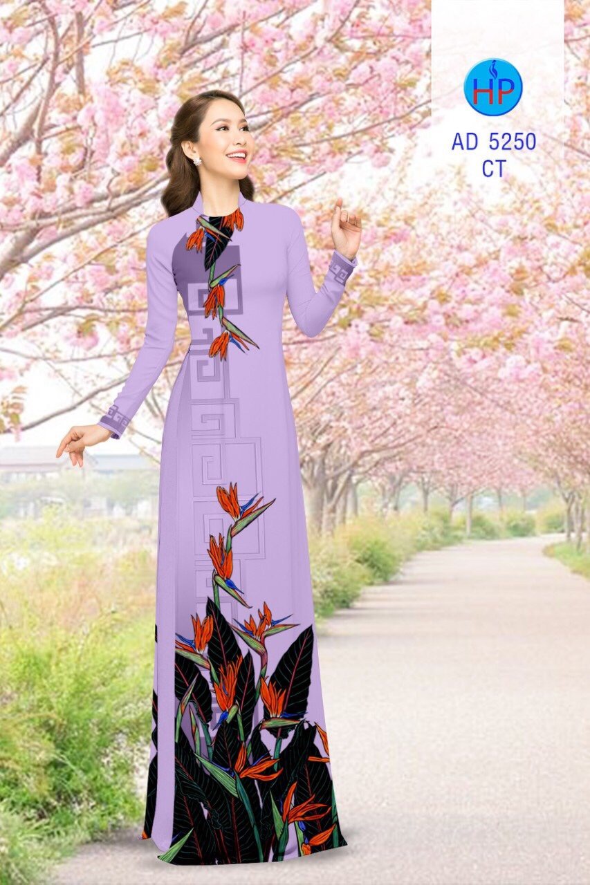 Vải áo dài hoa thiên điểu AD 5250 - Ảnh 11